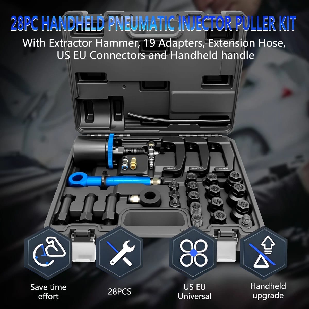 Wöhrstahl UltraTool Pneumatic Injector Removal Extractor Puller Tool Set